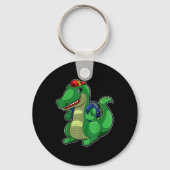 Back To School Cute Crocodile Funny Croc Backpack  Sleutelhanger (Voorkant)