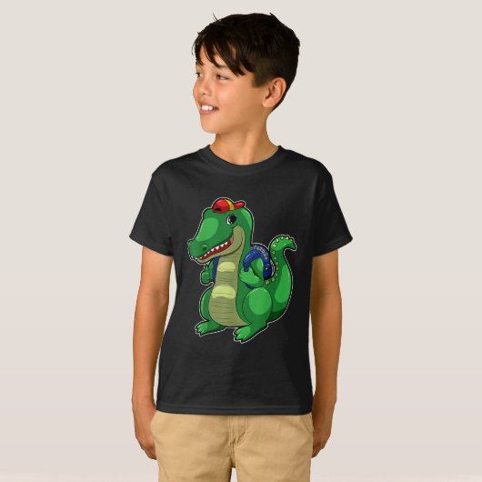 Back To School Cute Crocodile Funny Croc Backpack  T-shirt (Voorkant volledig)