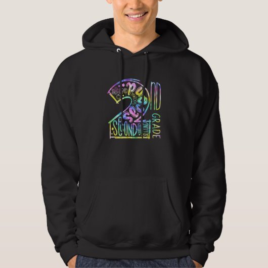 Back To School Cute Team Second Grade Typography T Hoodie (Voorkant)