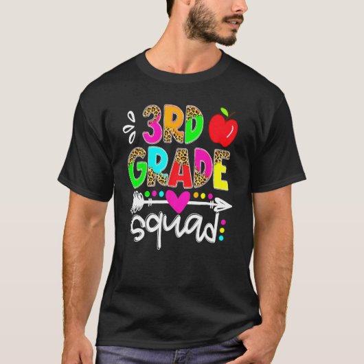 Back To School First Day Of 3rd Grade Squad Teache T-shirt (Voorkant)