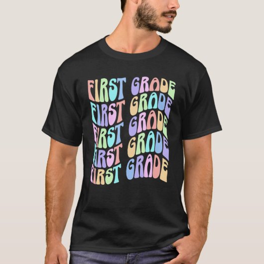 Back To School First Grade Vibes First Day Teacher T-shirt (Voorkant)