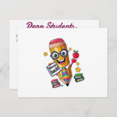 Back to School Flat Kaart - Laat het avontuur begi (Voorkant / Achterkant)