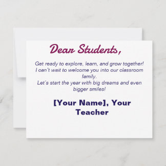 Back to School Flat Kaart - Laat het avontuur begi