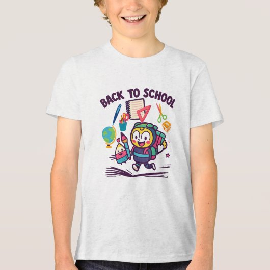 Back to School Fun Tri-Blend Shirt (Voorkant)