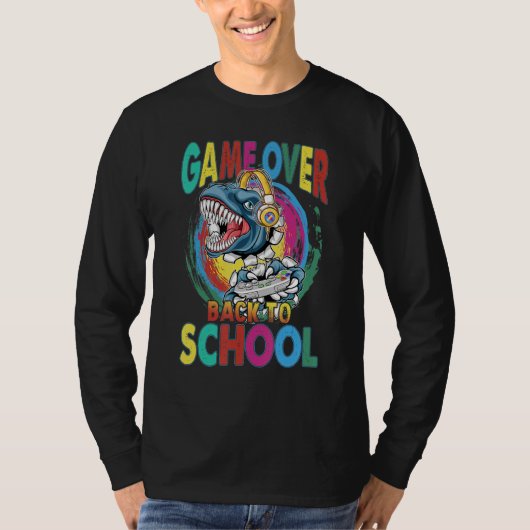 Back To School  Game Over Teacher Student Controll T-shirt (Voorkant)