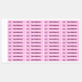 Back to School Girls Pink Axolotl Kids Name Labels (Vel)