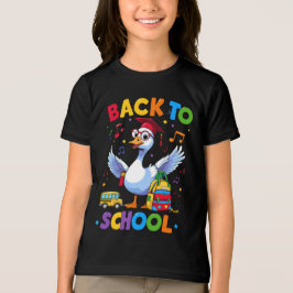 Back to School Goose – Colorful Fun T-Shirt Design