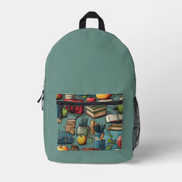 Back To School Green  Bedrukte Rugzak