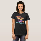 Back to School Happy First Day of School Teacher S T-shirt (Voorkant volledig)