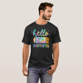 Back To School Hello Kindergarten Leopard Tie Dye  T-shirt (Voorkant volledig)