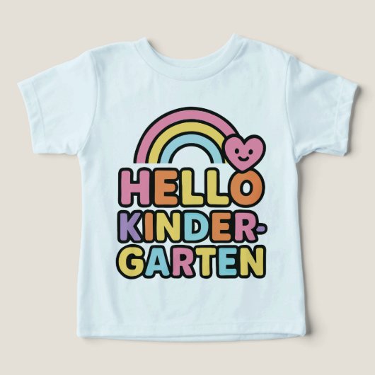 Back to School Hello Kindergarten Teacher Kids (Design Recto)