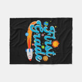 Back to school outer space teacher first grade fleece deken (Voorkant (Horizontaal))