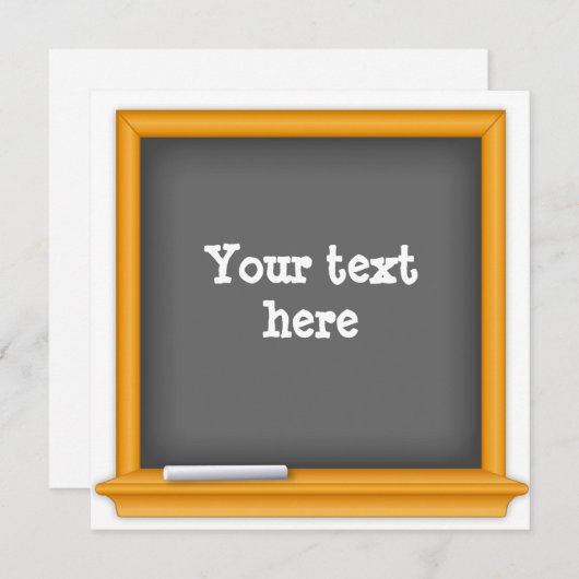 Back-to-School Party Chalkboard uitnodiging (Voorkant / Achterkant)