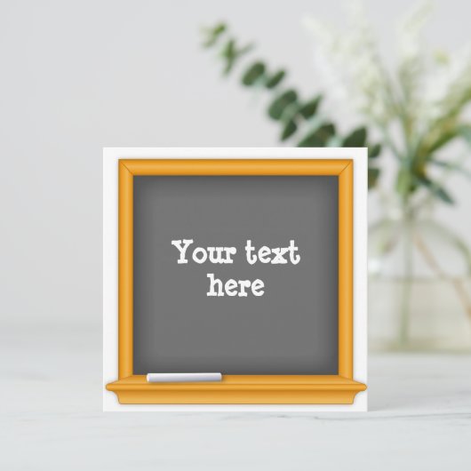 Back-to-School Party Chalkboard uitnodiging (Staand voorkant)