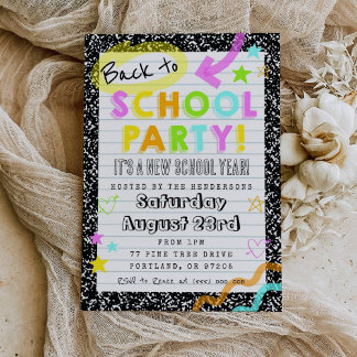 Back To School Party Invitation