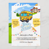 back-to-school party invitation (Devant / Derrière)