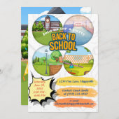 back-to-school party invitation (Devant / Derrière)