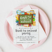 Back To School Party Invitation Kaart