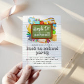 Back To School Party Invitation Kaart