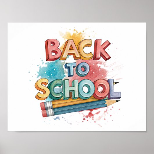 Back to School Printable Poster Sign (Voorkant)
