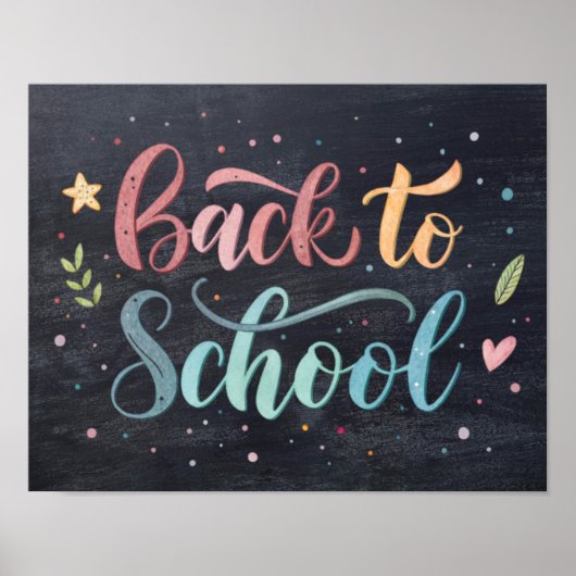 Back to School Printable Poster Sign (Devant)