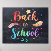 Back to School Printable Poster Sign (Devant)