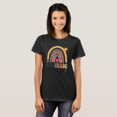 Back To School Rainbow 6th Sixth Grade Squad Teach T-shirt (Voorkant volledig)