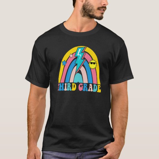 Back To School Rainbow Third Grade 3rd Grade Teach T-shirt (Voorkant)