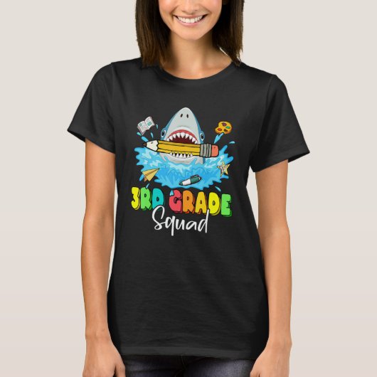Back To School Ready To Crush 3rd Grade Squad Shar T-shirt (Voorkant)