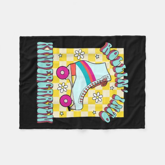 Back To School Rolling Into The Kindergarten Groov Fleece Deken (Voorkant (Horizontaal))