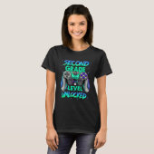 Back To School Second Grade Level Unlocked Video G T-shirt (Voorkant volledig)