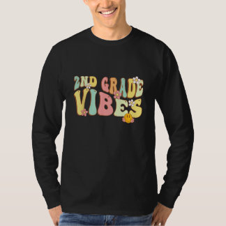 Back To School Second Grade Vibes Student Teacher  T-shirt