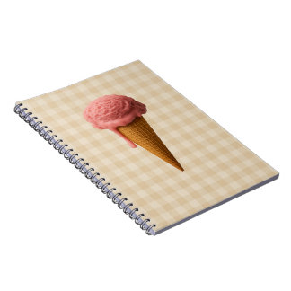 Back to school spiral notebook pink and beige notitieboek