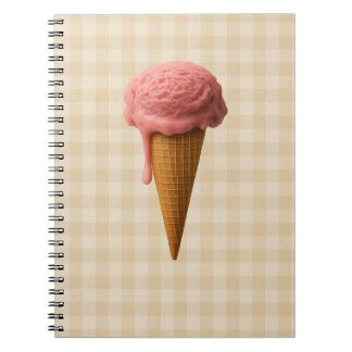 Back to school spiral notebook pink and beige notitieboek