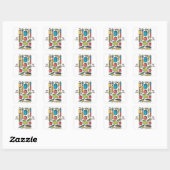 Back-to-School Sticker Set - Kleurrijke items (Vel)