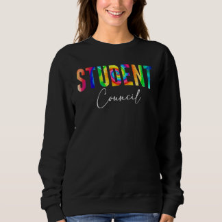 Back To School Student Council Retro tie dye Trui