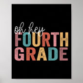 Back To School Studentener Teacher Oh Hey 4th Four Poster (Voorkant)