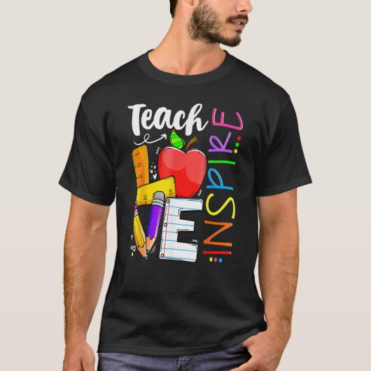 Back To School Teach Knowledge And Fun Teacher Flo T-shirt (Voorkant)