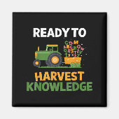 Back To School Teacher Farming Tractor Farmer Kids Magneet (Voorkant)