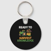 Back To School Teacher Farming Tractor Farmer Kids Sleutelhanger (Voorkant)