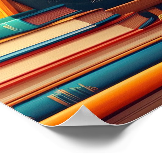 Back to School Teacher Welcome Blackboard Books  Poster (Hoek)