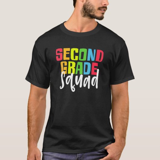 Back To School Team 2nd Second Grade Squad Student T-shirt (Voorkant)