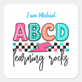 Back to School Vierkante Sticker