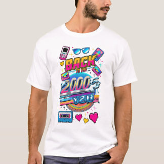 Back to The 2000s Retro Design Vintage Theme Party T-shirt