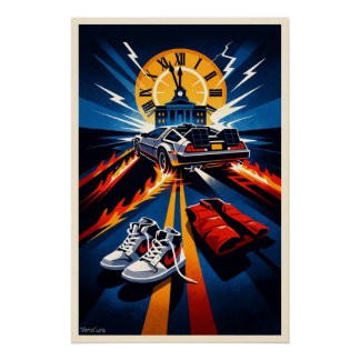 Back to the Future Inspired Symbolic Movie Poster Perfect Poster