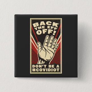 BACK UIT, knop Vierkante Button 5,1 Cm