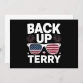 Back-up Terry Funny 4 juli Patriottisch Vuurwerk Kaart (Voorkant / Achterkant)