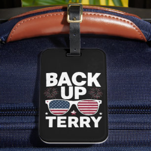 Back Up Terry Grappige 4 juli Patriottisch Vuurwer Bagagelabel