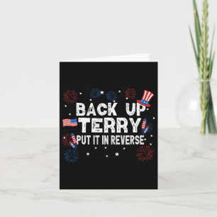 Back Up Terry-shirt Zet hem in zijn achteruit Grap Kaart