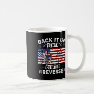 Back-up Terry zet hem in omgekeerd vuurwerk 4th of Koffiemok